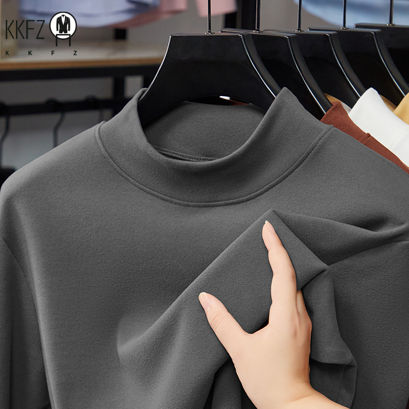 Mens Fashion Summer - Mens Slim Mock Neck Base Shirts