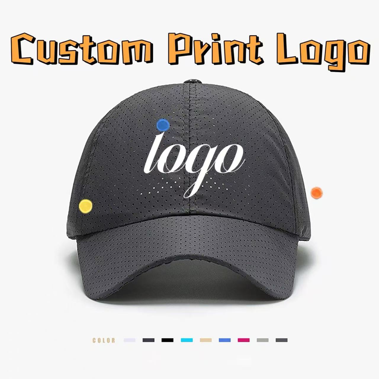 Men'S Fashion With Hat - Customized Printed Logo Quick Drying Breathable