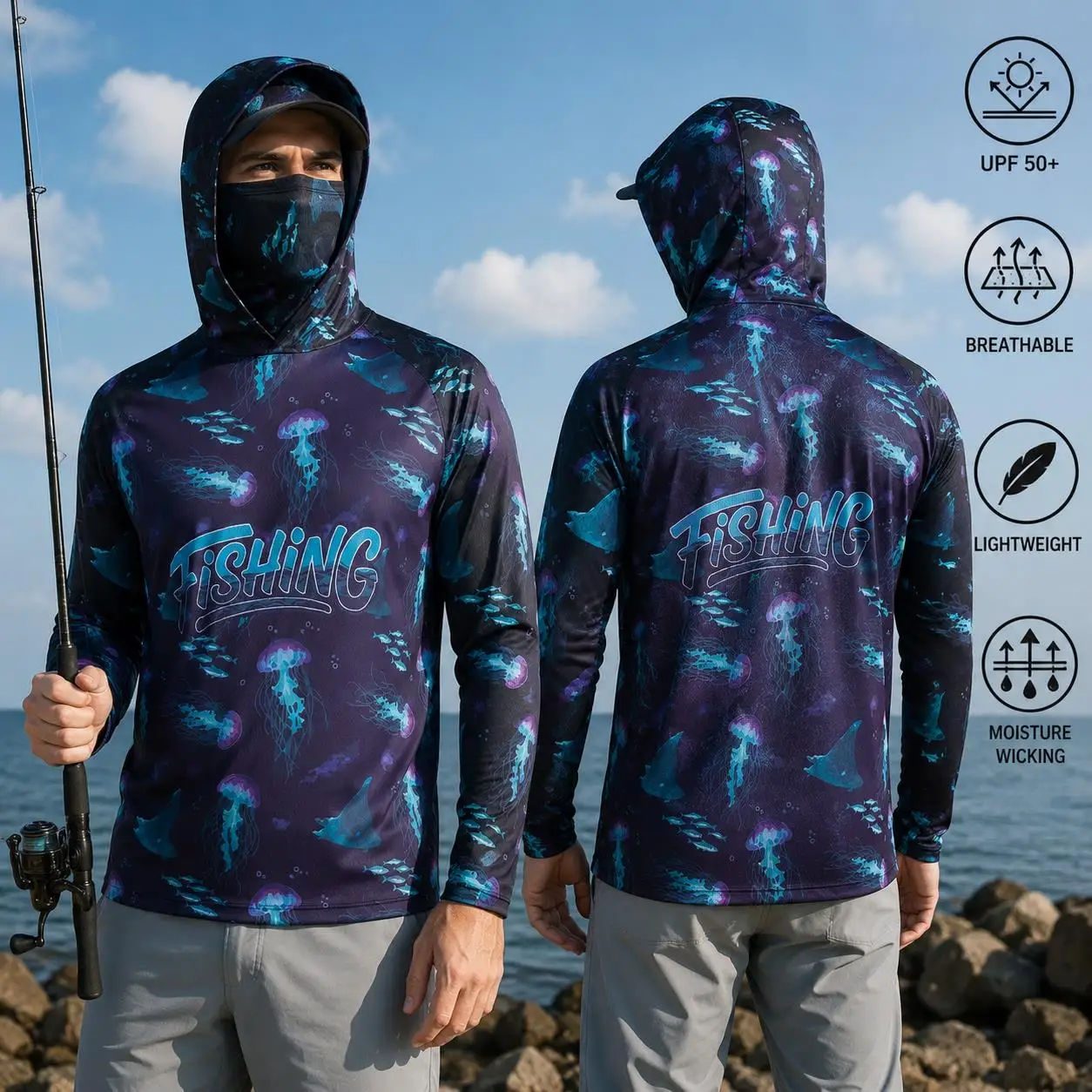 Fishing Shirt Hooded Men Fishi - Mens Fashion Summer recension och pris