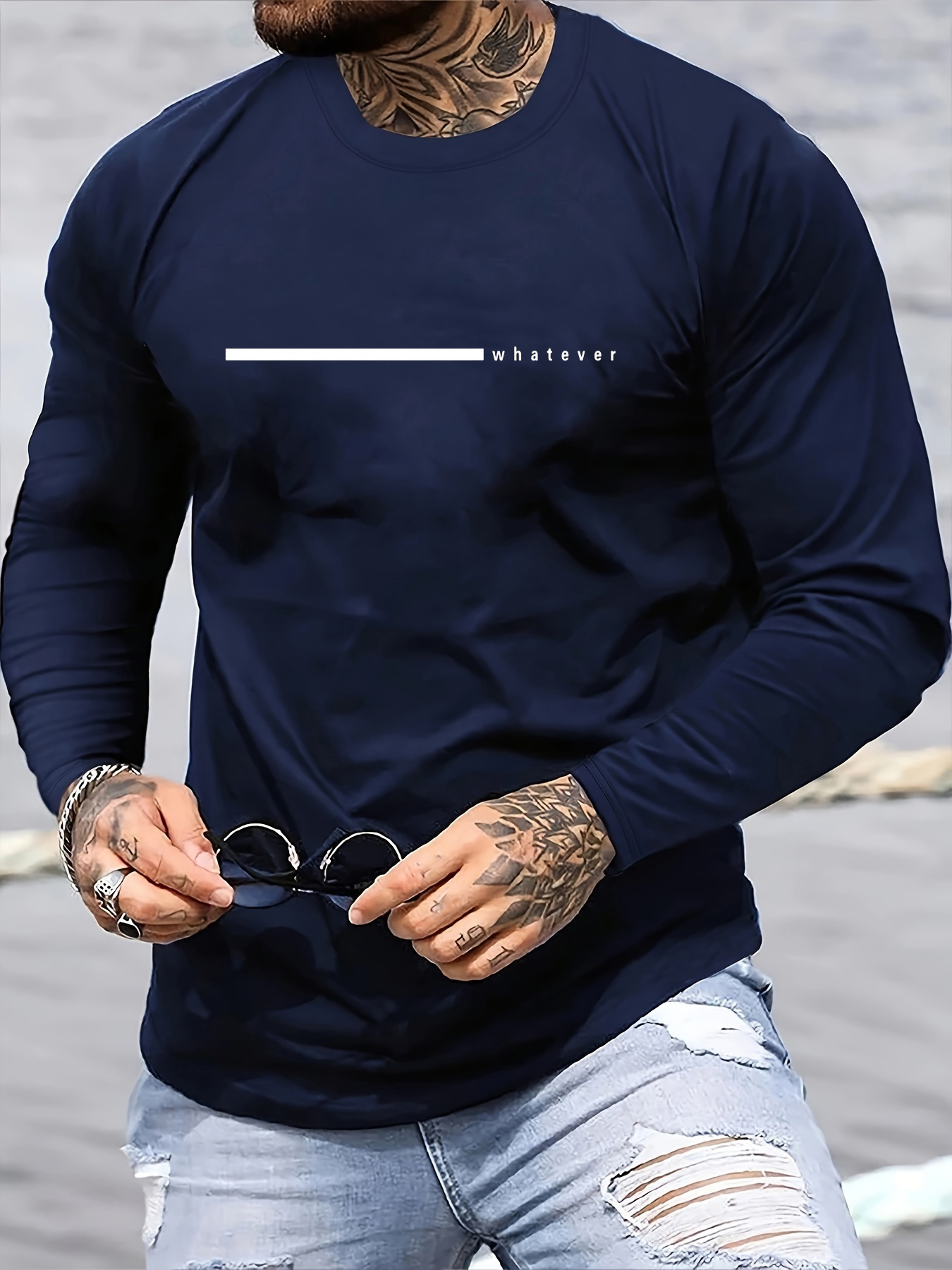 100% Pure Cotton Men's Long Sl - Men'S Fashion T Shirts recension och pris
