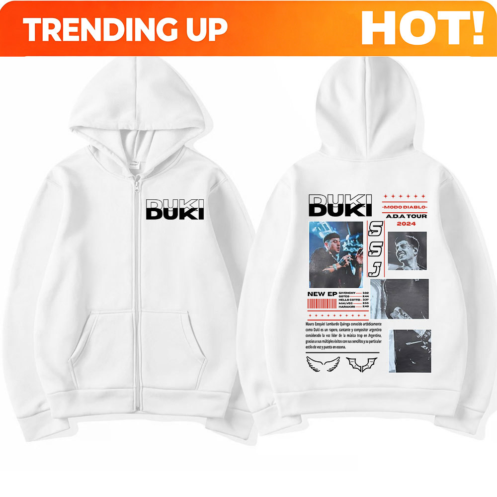 Rapper Duki ADA Tour 2024 Zip  - Mens Fashion Zip Up Hoodies recension och pris
