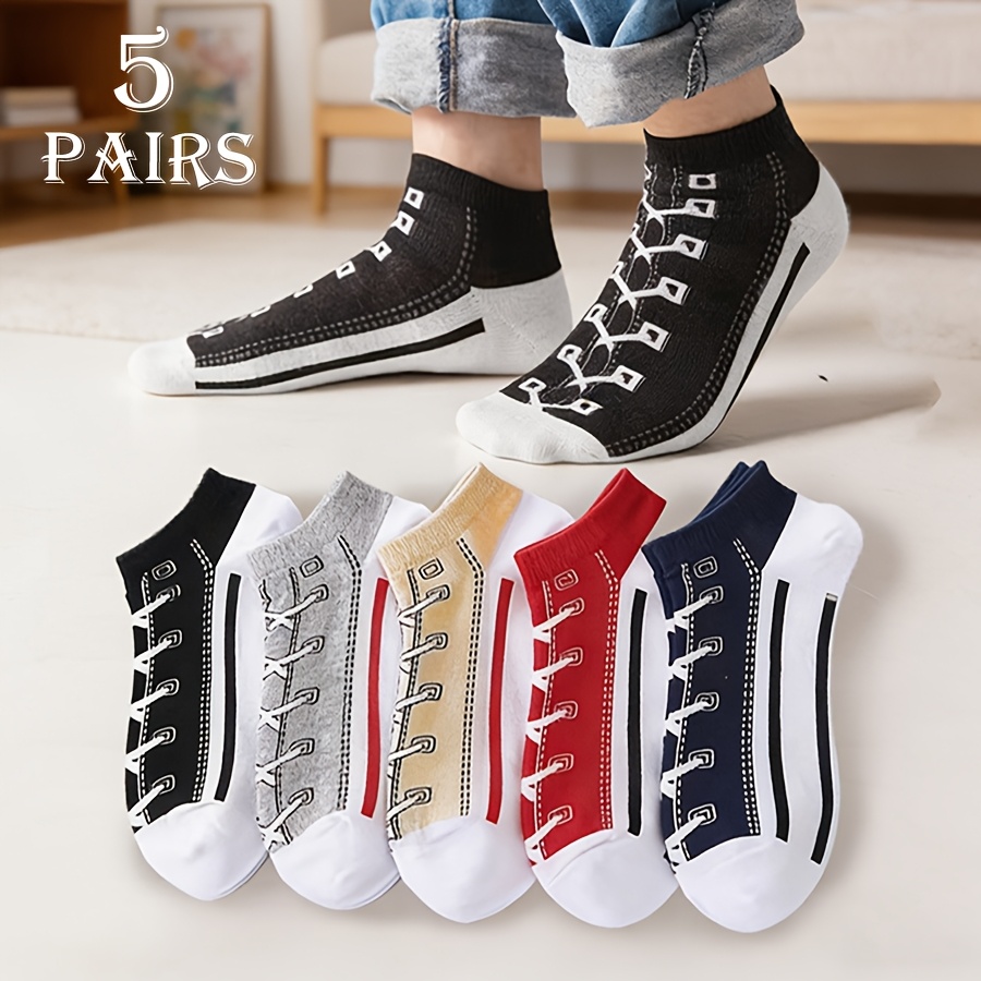 5 Pairs Men Summer Thin Cotton - Socks Ankle Men recension och pris