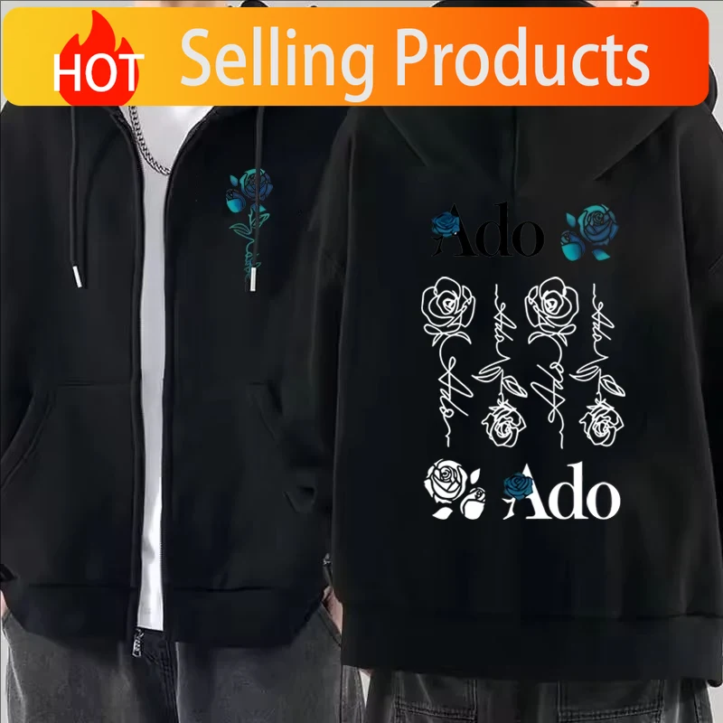 2026 Ado Graphic Printed Zippe - Mens Fashion Zip Up Hoodies recension och pris