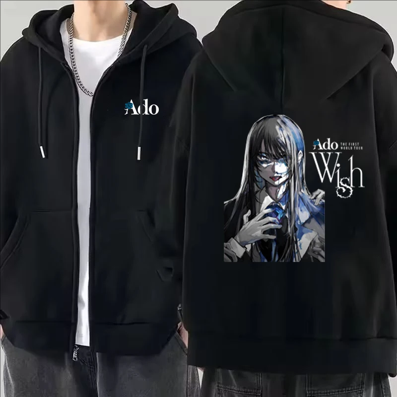2026 Ado Graphic Printed Zippe - Mens Fashion Zip Up Hoodies recension och pris
