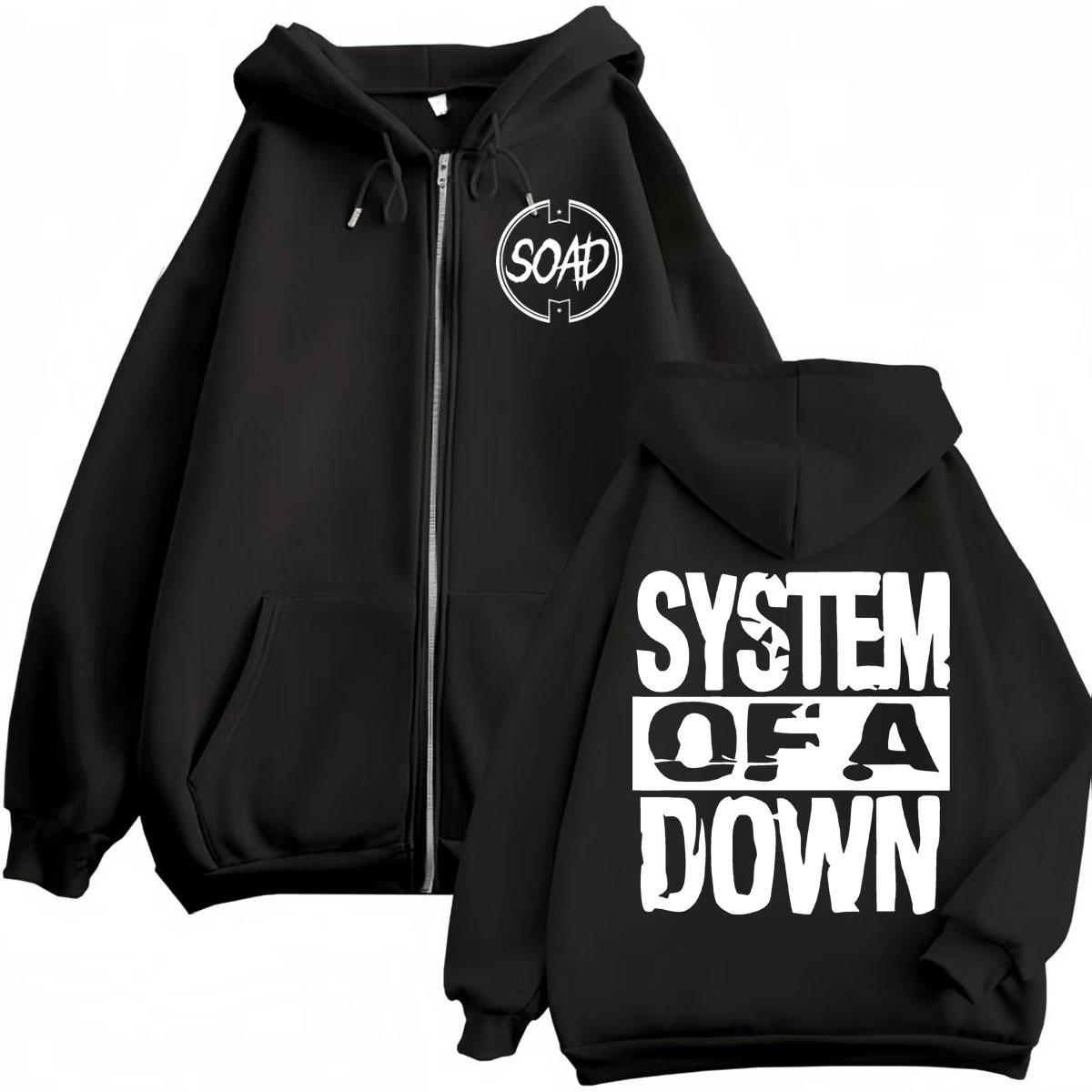 Rock Band System of A Down Pri - Mens Fashion Zip Up Hoodies recension och pris