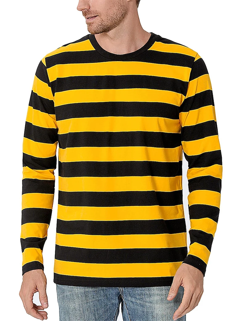 Fashion Contrast Stripe 3D Pri - Mens Fashion Clothes recension och pris