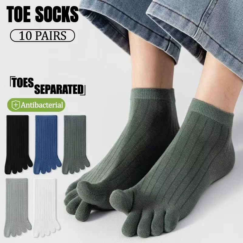10 Pairs Men Low-cut Toe Socks - Socks Ankle Men recension och pris