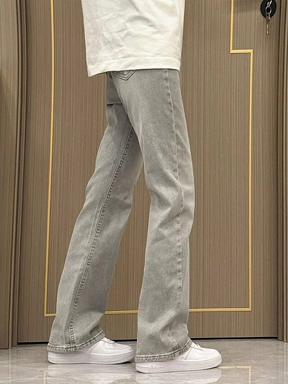 Smoke Grey Straight Leg Slim F - Men'S Fashion Grey Jeans recension och pris