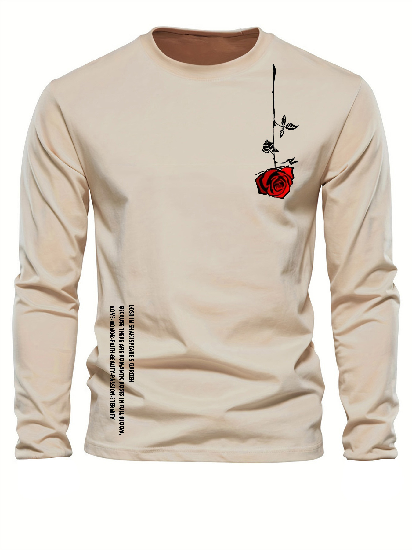 Men's 100% Pure Cotton Long Sl - Men'S Fashion T Shirts recension och pris
