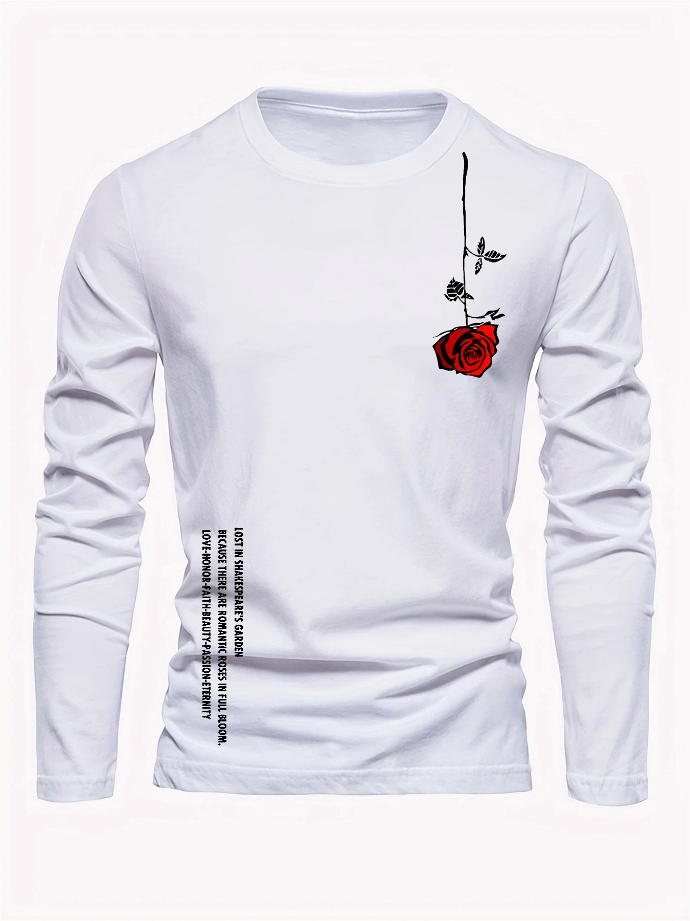 Men's 100% Pure Cotton Long Sl - Men'S Fashion T Shirts recension och pris