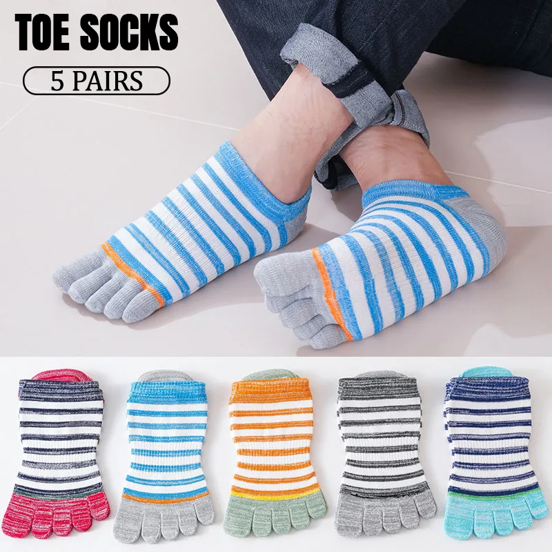 5 Pairs Summer Men Toe Ankle S - Socks Ankle Men recension och pris