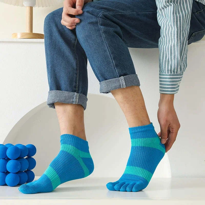 1/5 Pairs Mans Five Finger Ank - Socks Ankle Men recension och pris