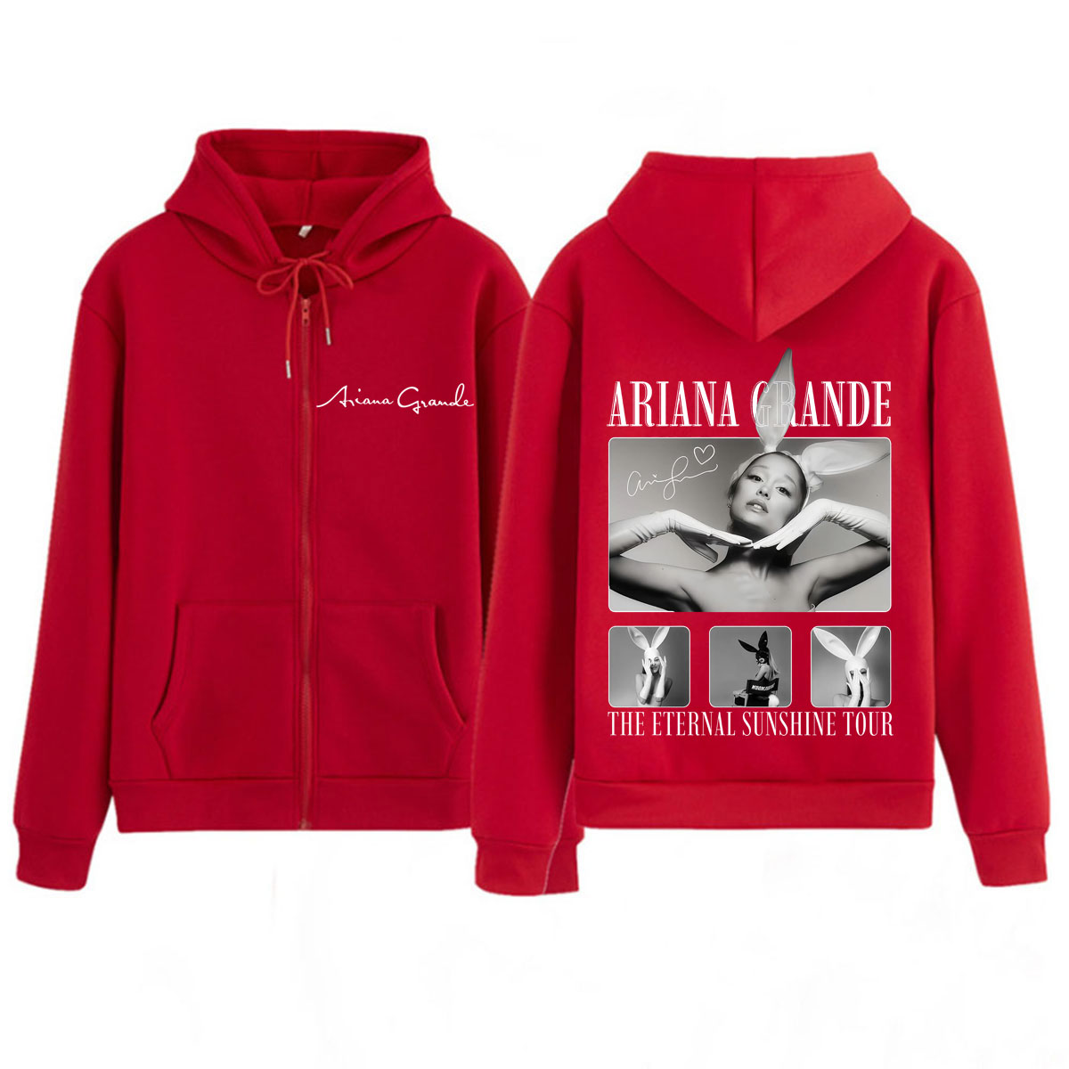 Singer Ariana Grande Album Tou - Mens Fashion Zip Up Hoodies recension och pris