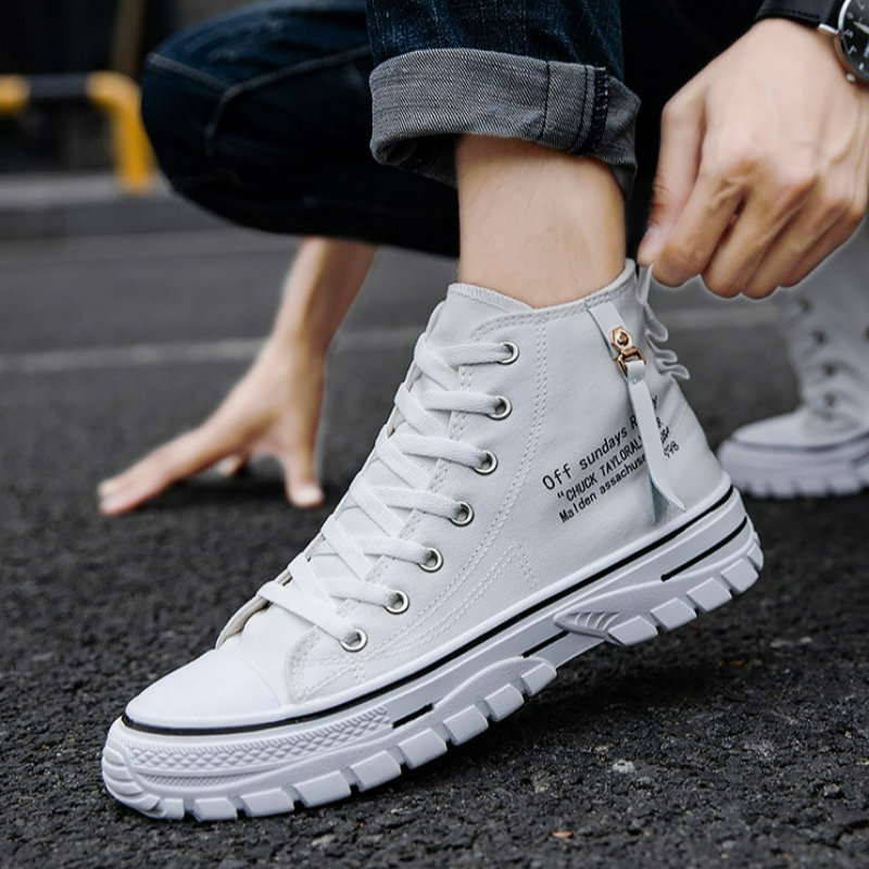 Men Shoes High-Top Canvas Shoe - Mens Fashion Trainers recension och pris