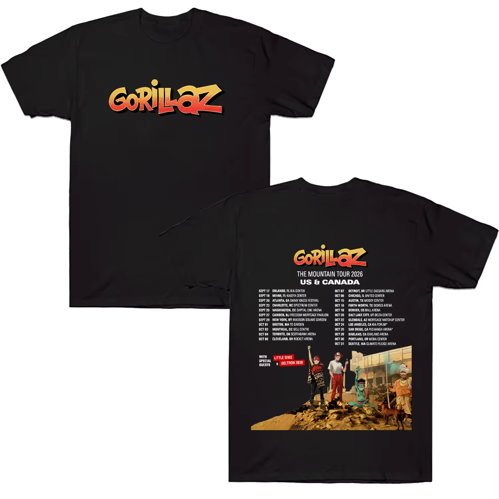 Gorillazs TheMountain Tour 202 - Poster Men Fashion recension och pris