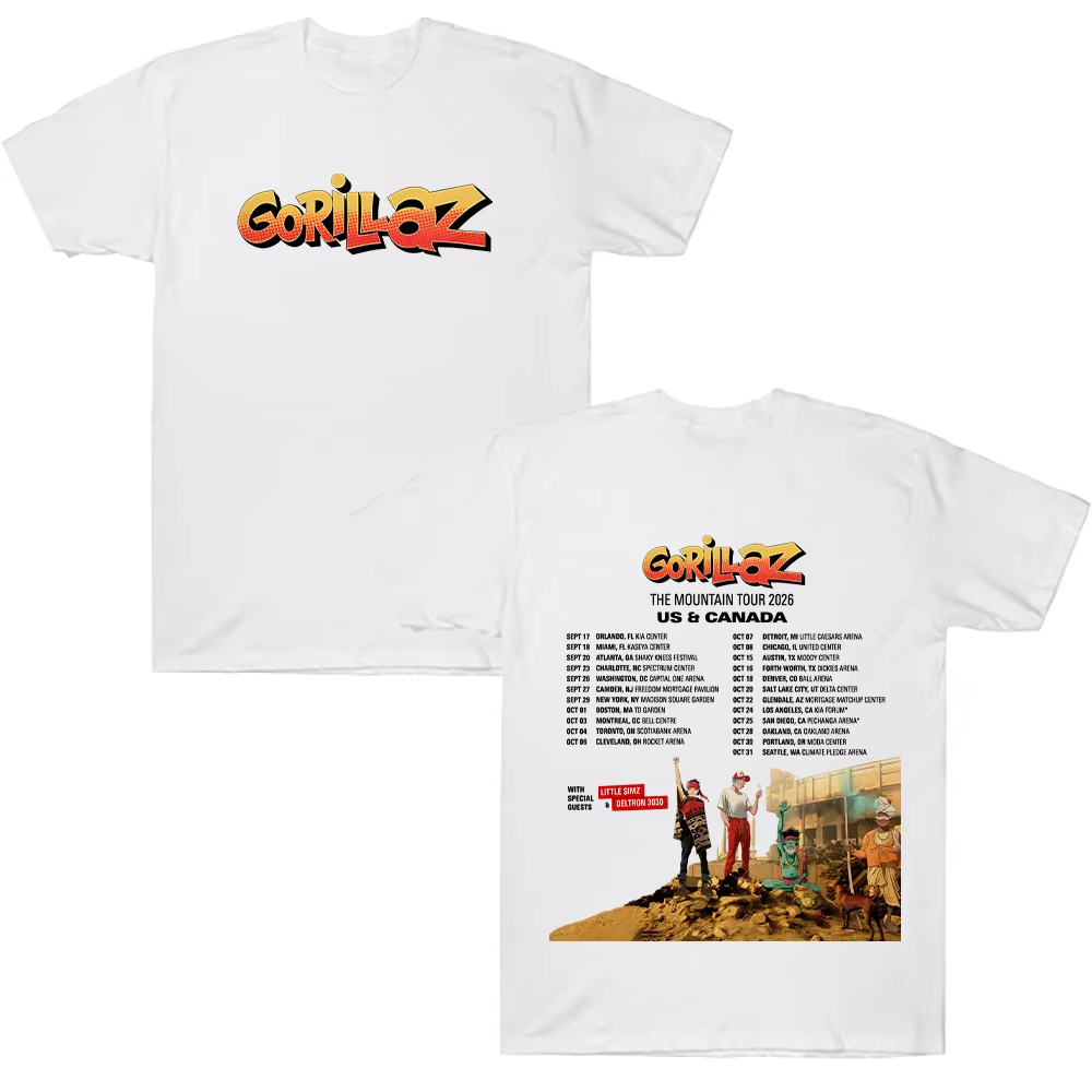 Gorillazs TheMountain Tour 202 - Poster Men Fashion recension och pris