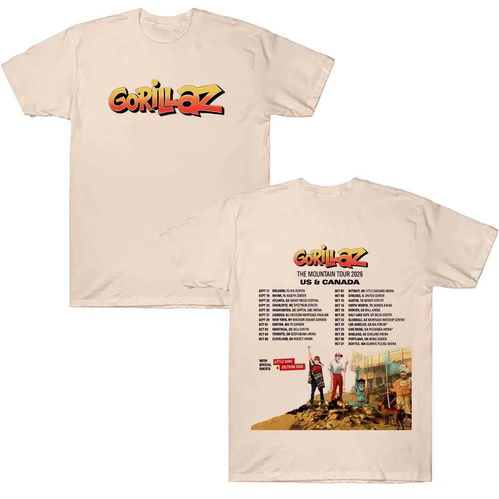 Gorillazs TheMountain Tour 202 - Poster Men Fashion recension och pris