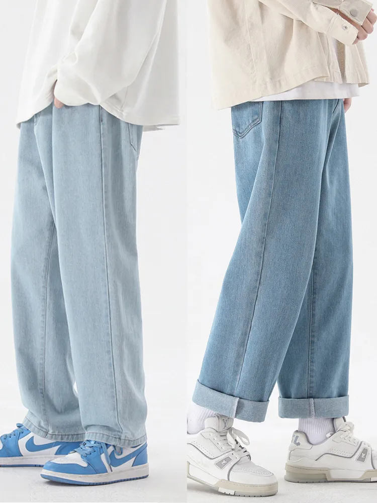 New Korean Fashion Men's Casua - Men'S Fashion Grey Jeans recension och pris