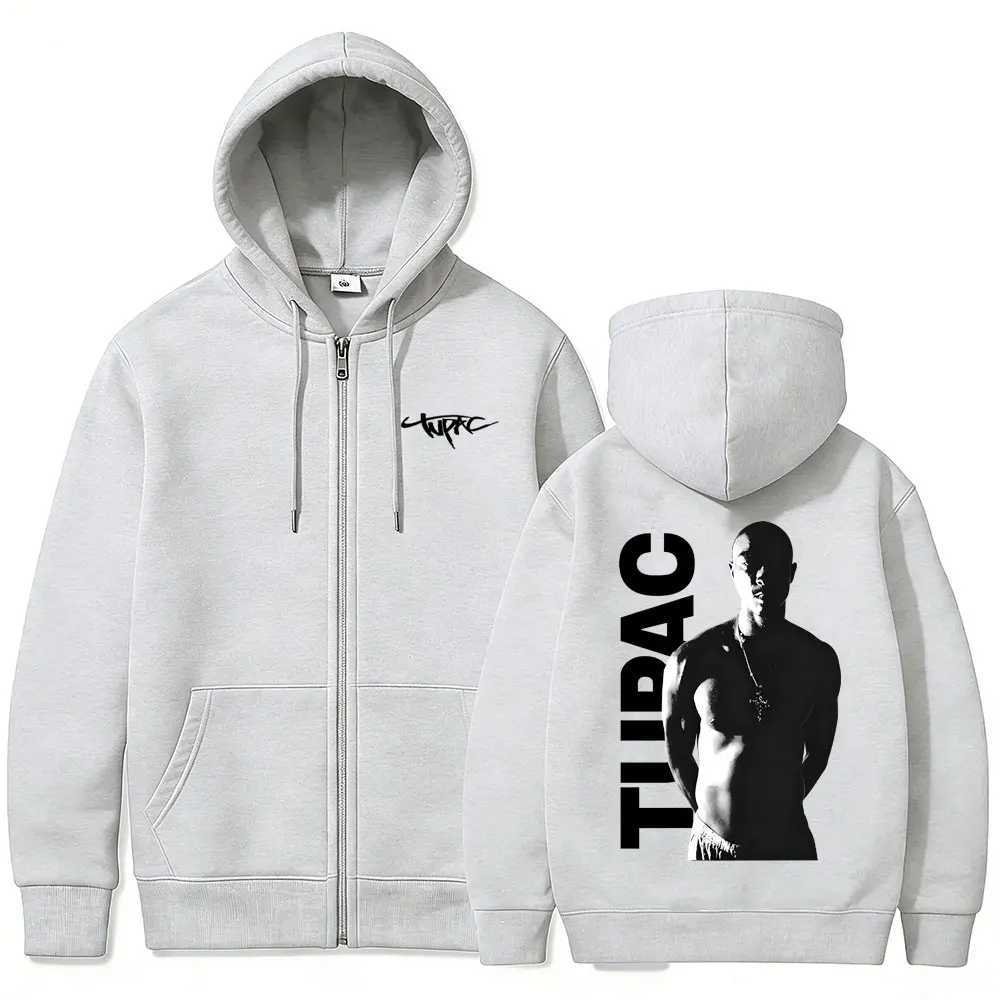 Rapper Tupac 2pac Zipper Hoodi - Mens Fashion Zip Up Hoodies recension och pris